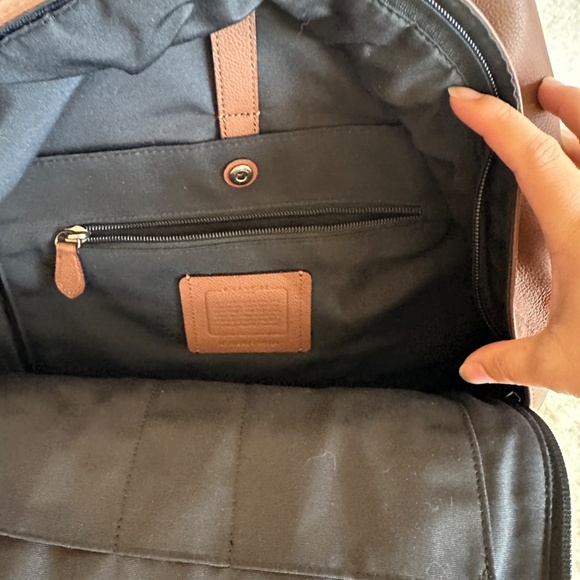 NWT! RARE! Coach F49324 Men's Houston Backpack With Varsity Stripe In Saddle - Picture 8 of 12